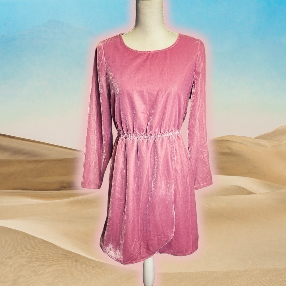J. Crew Factory Pink ‘Velvet Tulip-Hem Dress’ Size 2